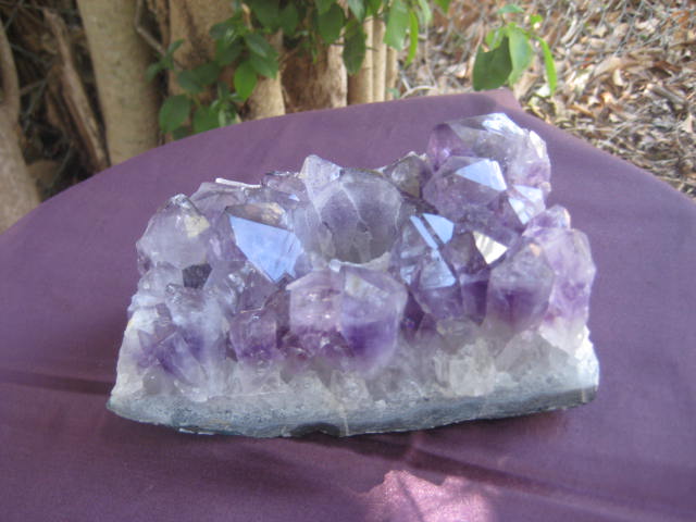 Amethyst Candleholder protection, purification, divine connection, release of addictions 2604